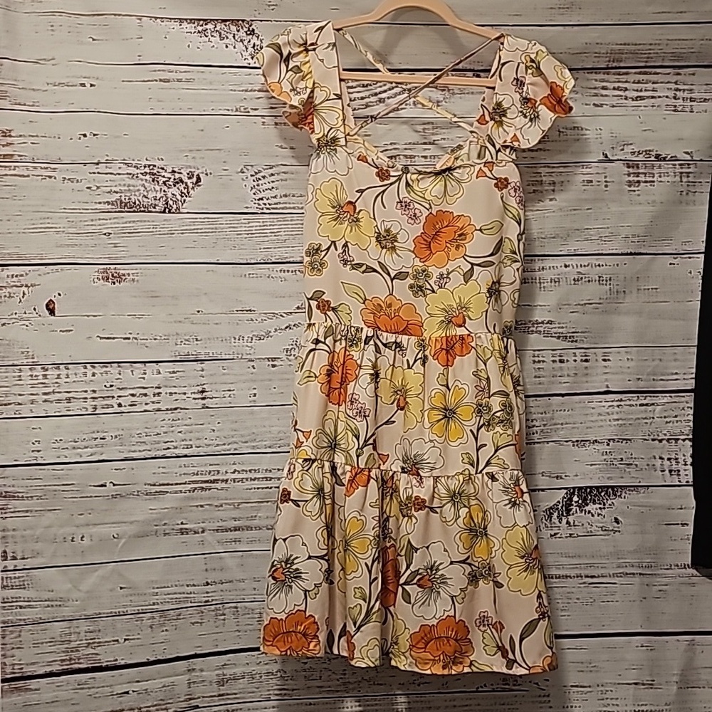 Lottie and Holly BOG Collective Floral Cap Sleeve Adorable Dress